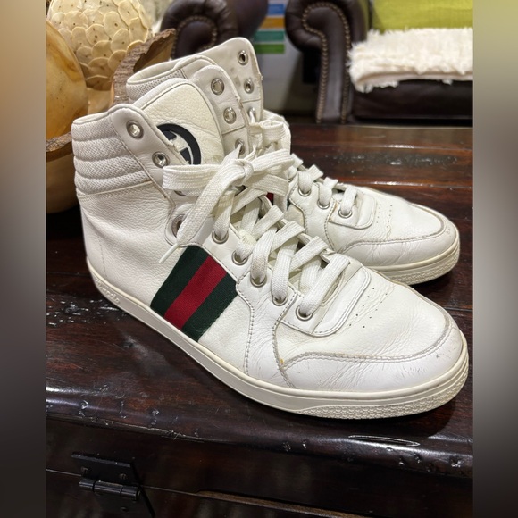 Gucci Men's White High-Top Sneakers